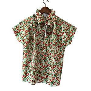 Never A Wallflower NWT Short Sleeve S High Collared v-Notch Neck